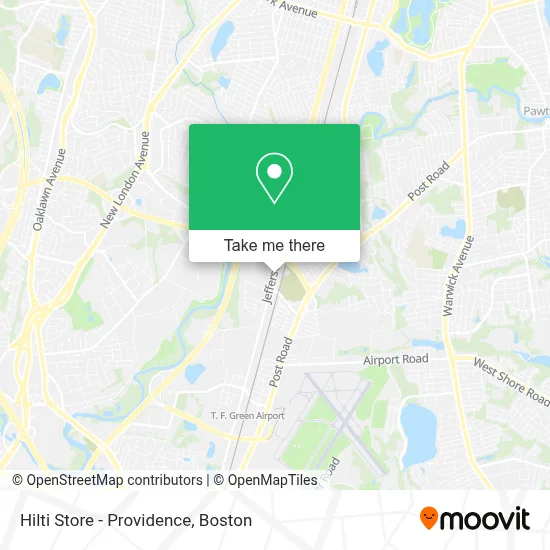 Hilti Store - Providence map