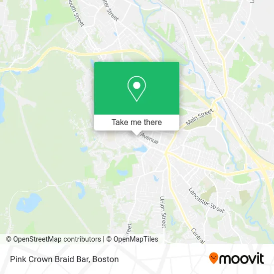 Pink Crown Braid Bar map