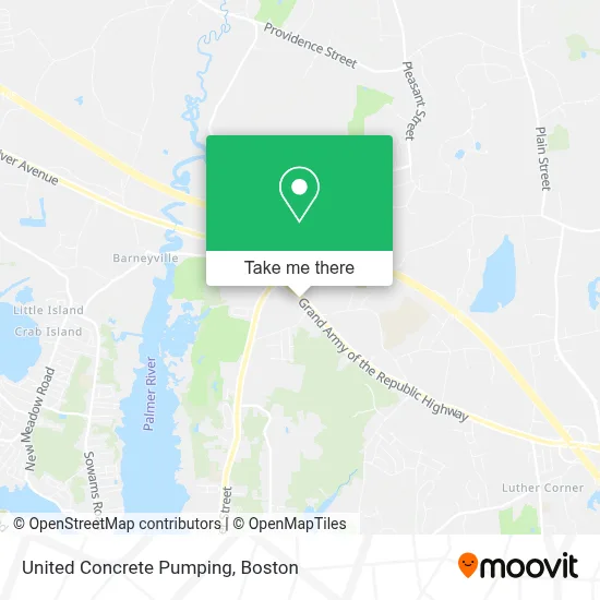 United Concrete Pumping map