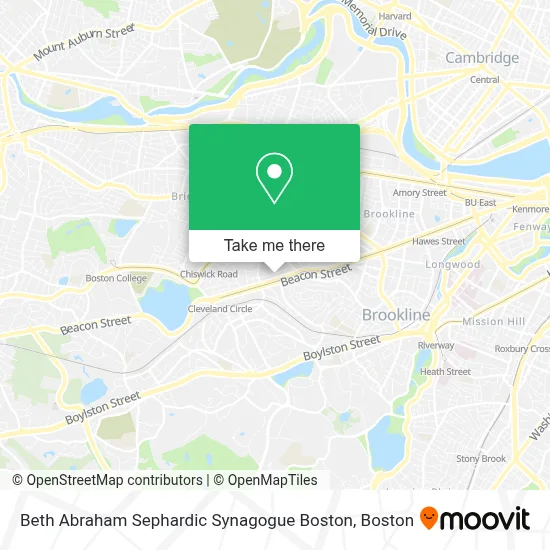 Beth Abraham Sephardic Synagogue Boston map
