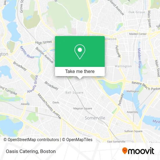 Oasis Catering map