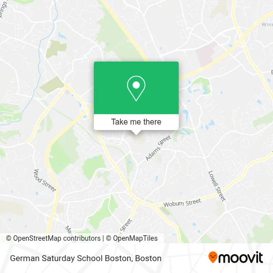 German Saturday School Boston map