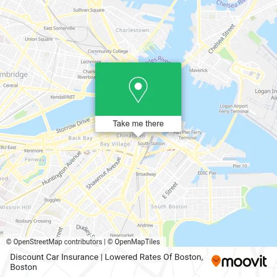 Discount Car Insurance | Lowered Rates Of Boston map
