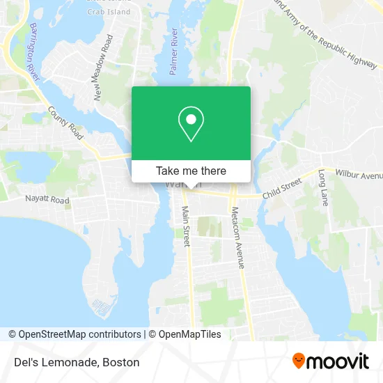 Del's Lemonade map