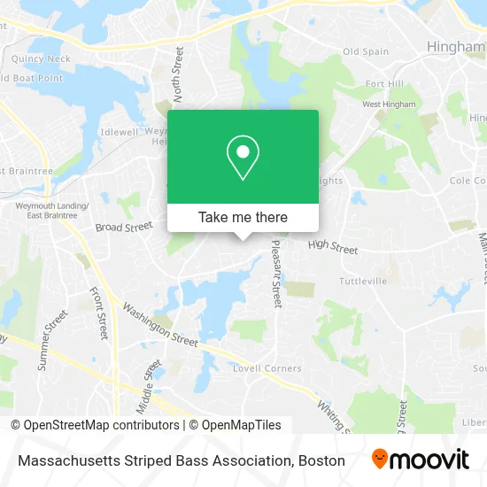 Massachusetts Striped Bass Association map