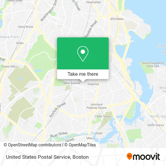 United States Postal Service map