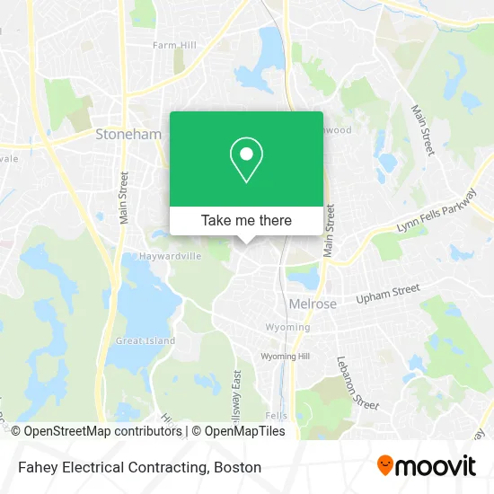 Fahey Electrical Contracting map