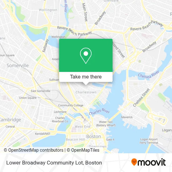 Lower Broadway Community Lot map