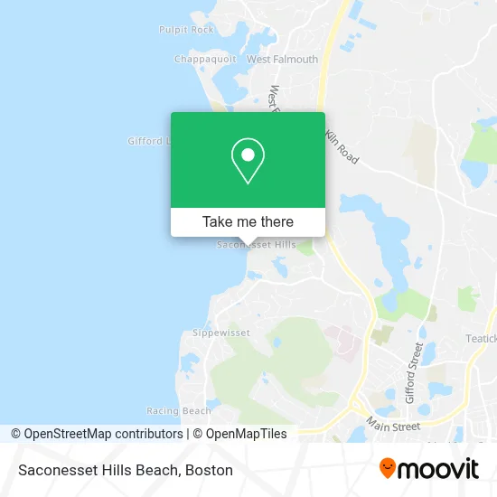 Saconesset Hills Beach map