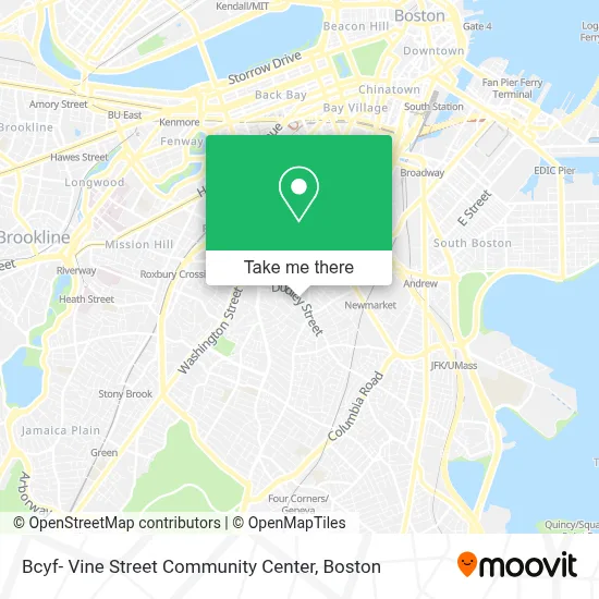 Bcyf- Vine Street Community Center map
