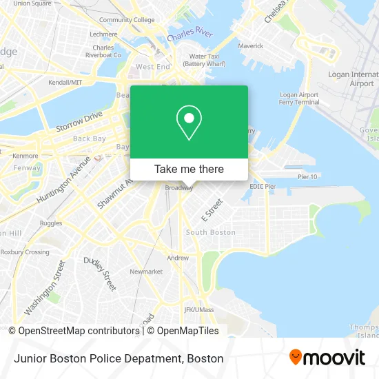 Junior Boston Police Depatment map