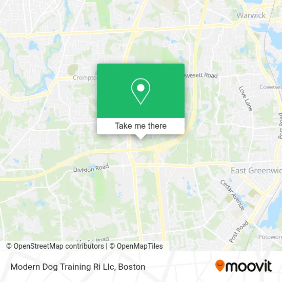 Modern Dog Training Ri Llc map