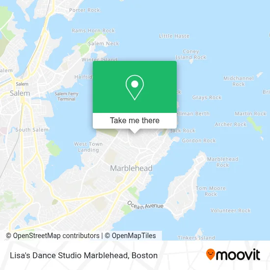 Lisa's Dance Studio Marblehead map