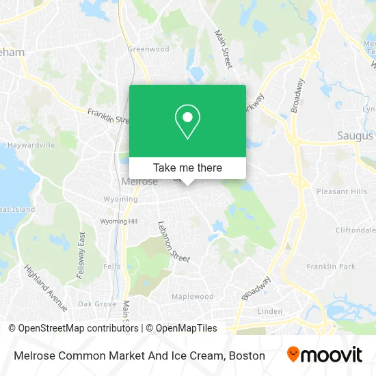 Melrose Common Market And Ice Cream map