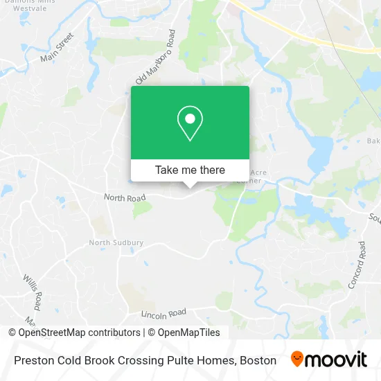 Preston Cold Brook Crossing Pulte Homes map