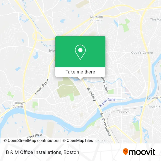 B & M Office Installations map