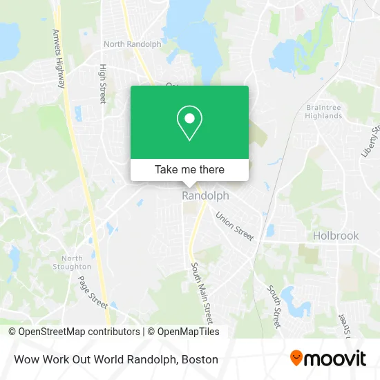 Wow Work Out World Randolph map