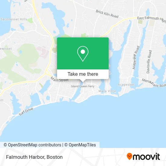 Falmouth Harbor map