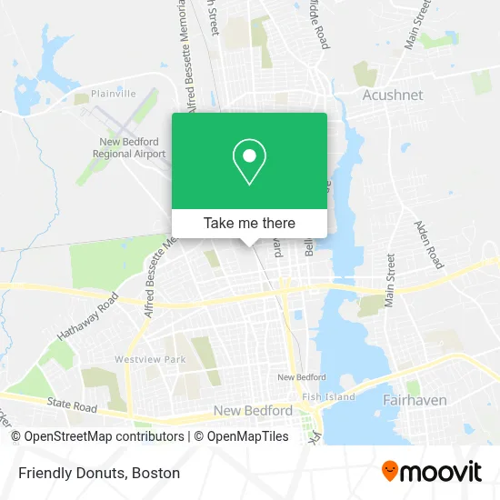 Friendly Donuts map