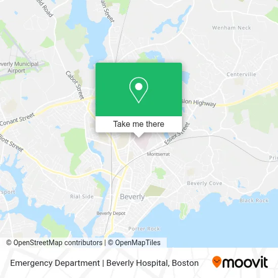 Emergency Department | Beverly Hospital map