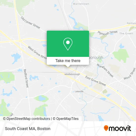 South Coast MA map
