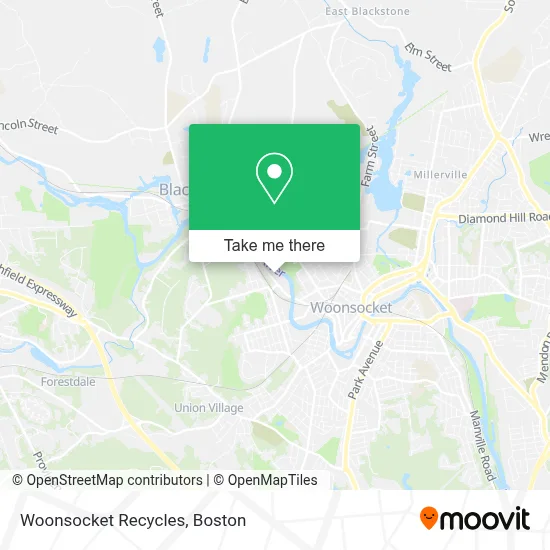 Woonsocket Recycles map