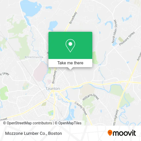 Mozzone Lumber Co. map