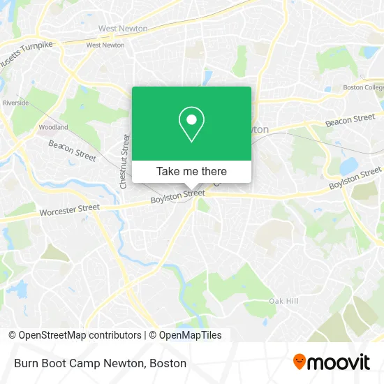 Burn Boot Camp Newton map