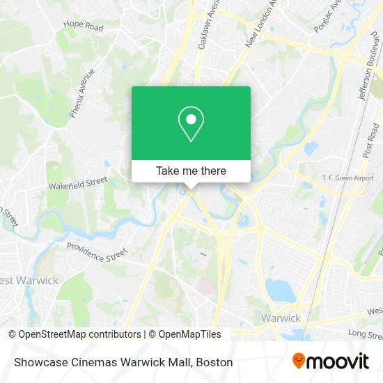 Showcase Cinemas Warwick Mall map