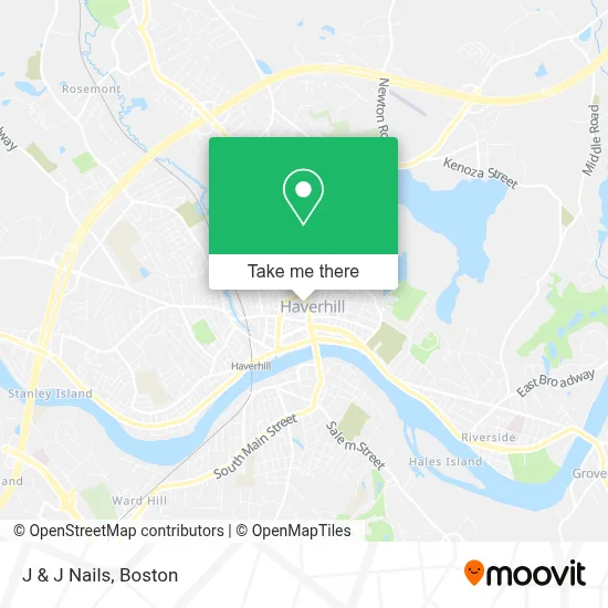 J & J Nails map