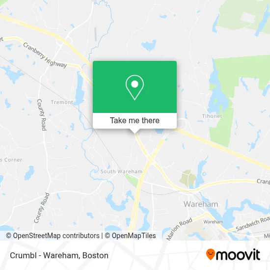Crumbl - Wareham map