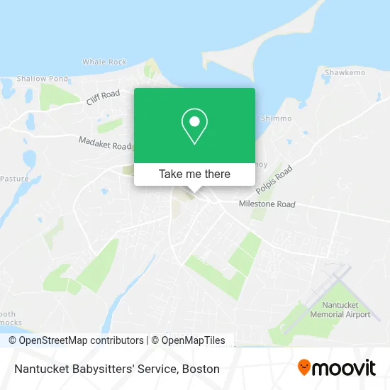Nantucket Babysitters' Service map