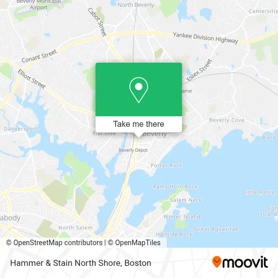 Hammer & Stain North Shore map