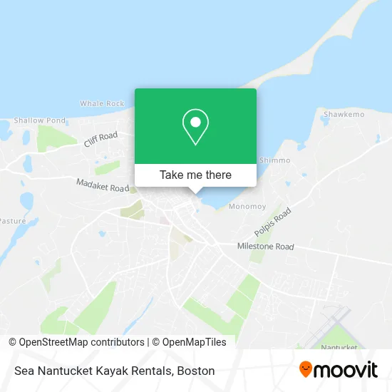 Sea Nantucket Kayak Rentals map