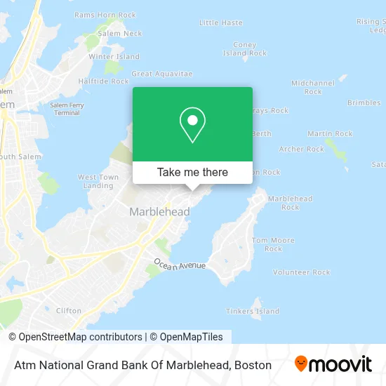 Atm National Grand Bank Of Marblehead map
