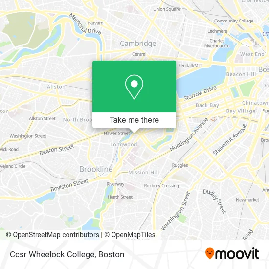 Ccsr Wheelock College map