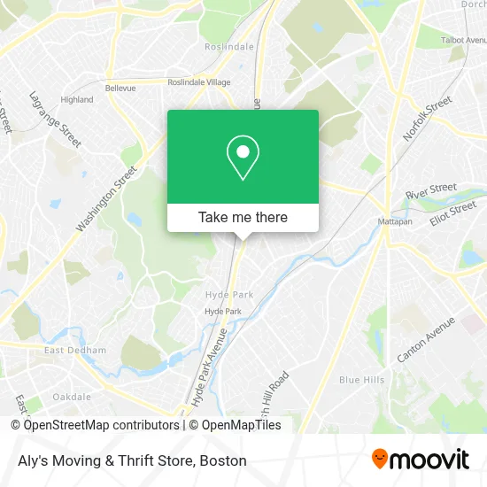 Aly's Moving & Thrift Store map