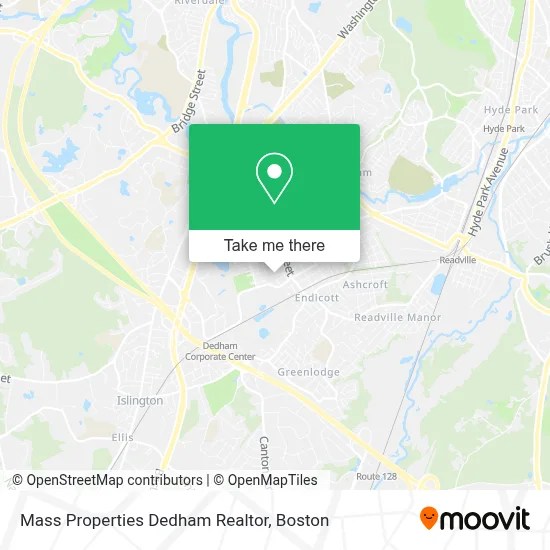 Mass Properties Dedham Realtor map