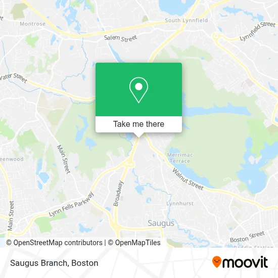 Saugus Branch map