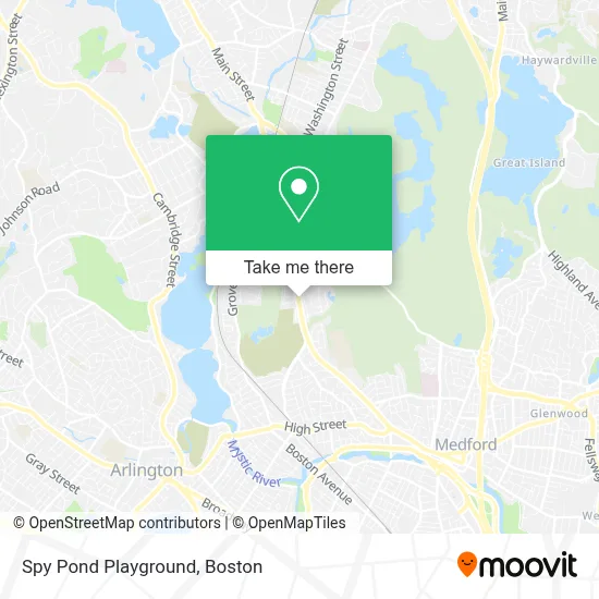 Spy Pond Playground map