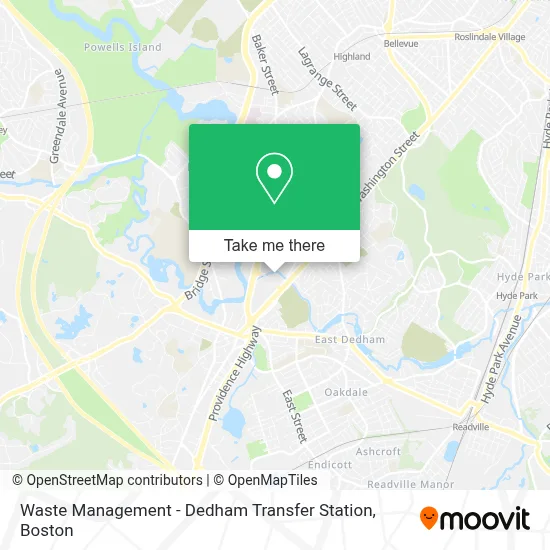 Waste Management - Dedham Transfer Station map