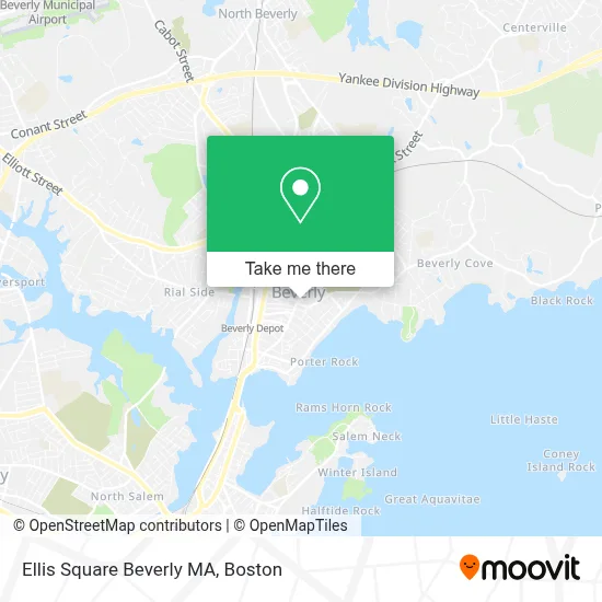 Ellis Square Beverly MA map