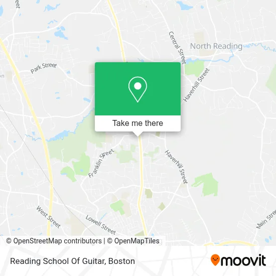 Reading School Of Guitar map