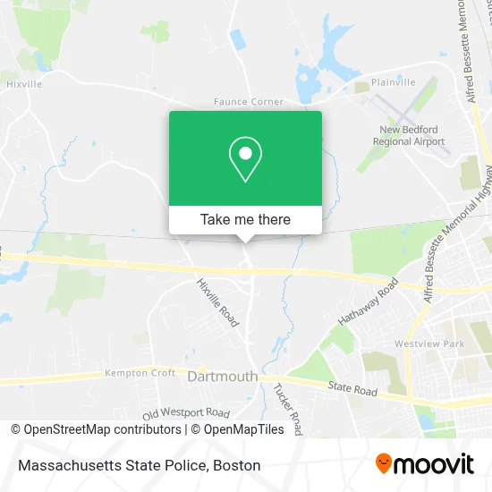 Massachusetts State Police map