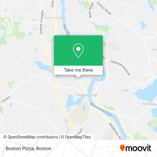 Boston Pizza map