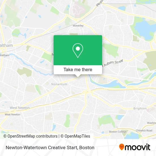Newton-Watertown Creative Start map