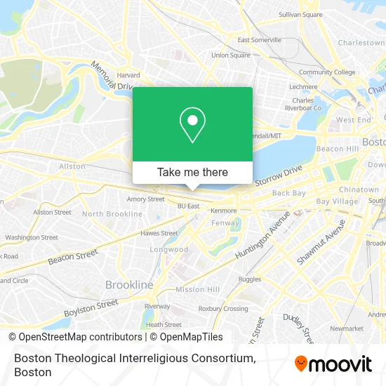 Boston Theological Interreligious Consortium map