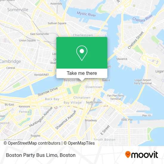 Boston Party Bus Limo map