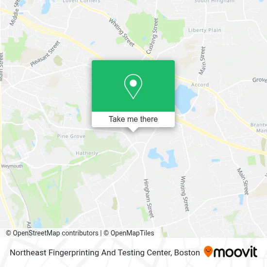 Northeast Fingerprinting And Testing Center map