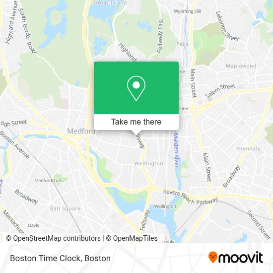 Boston Time Clock map